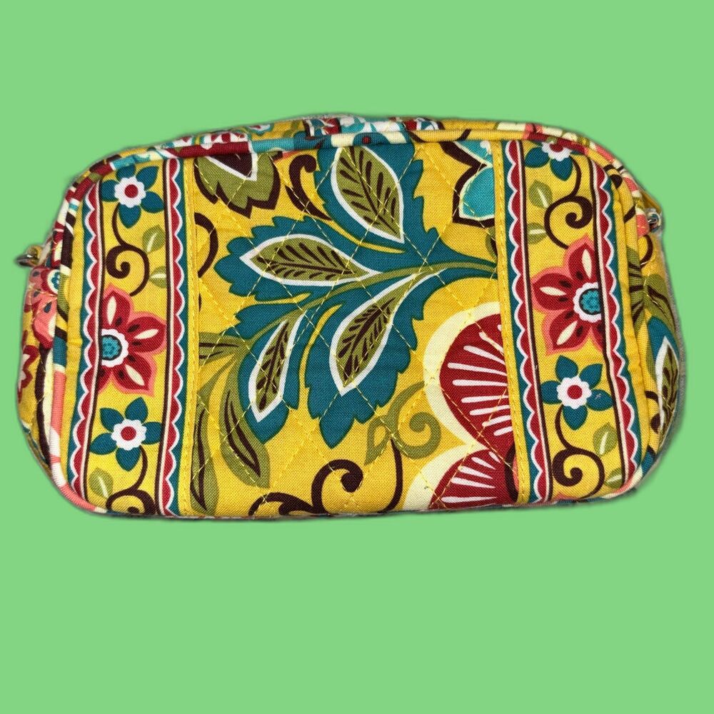 Vera Bradley Provençal Yellow Floral Quilted Chain Crossbody Bag Retired Print